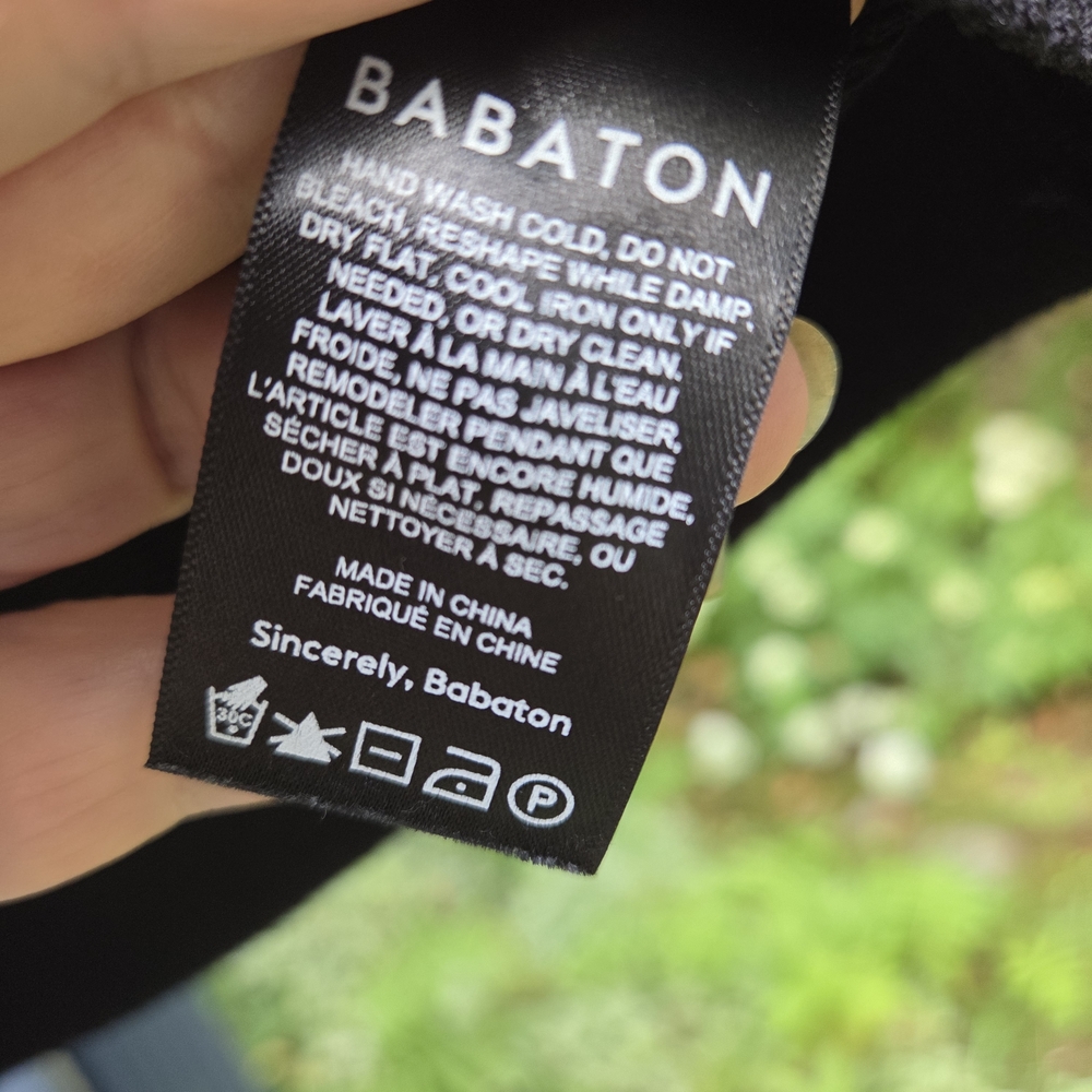 Babaton Stretch Dark Charcoal Knit Top Size Small - Picture 7 of 8